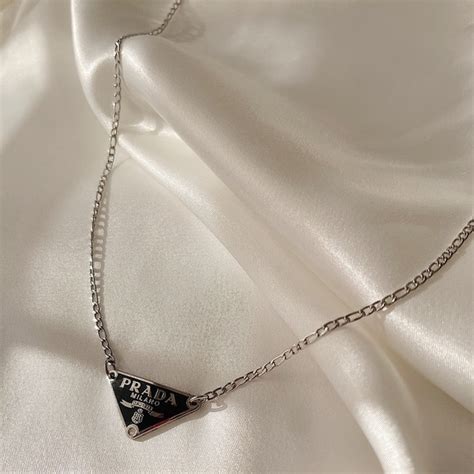 chain prada necklace|prada reworked necklace.